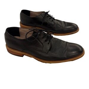 Banana Republic Italian Leather Derby Shoes Size 11.5 Black Ortholite Soles